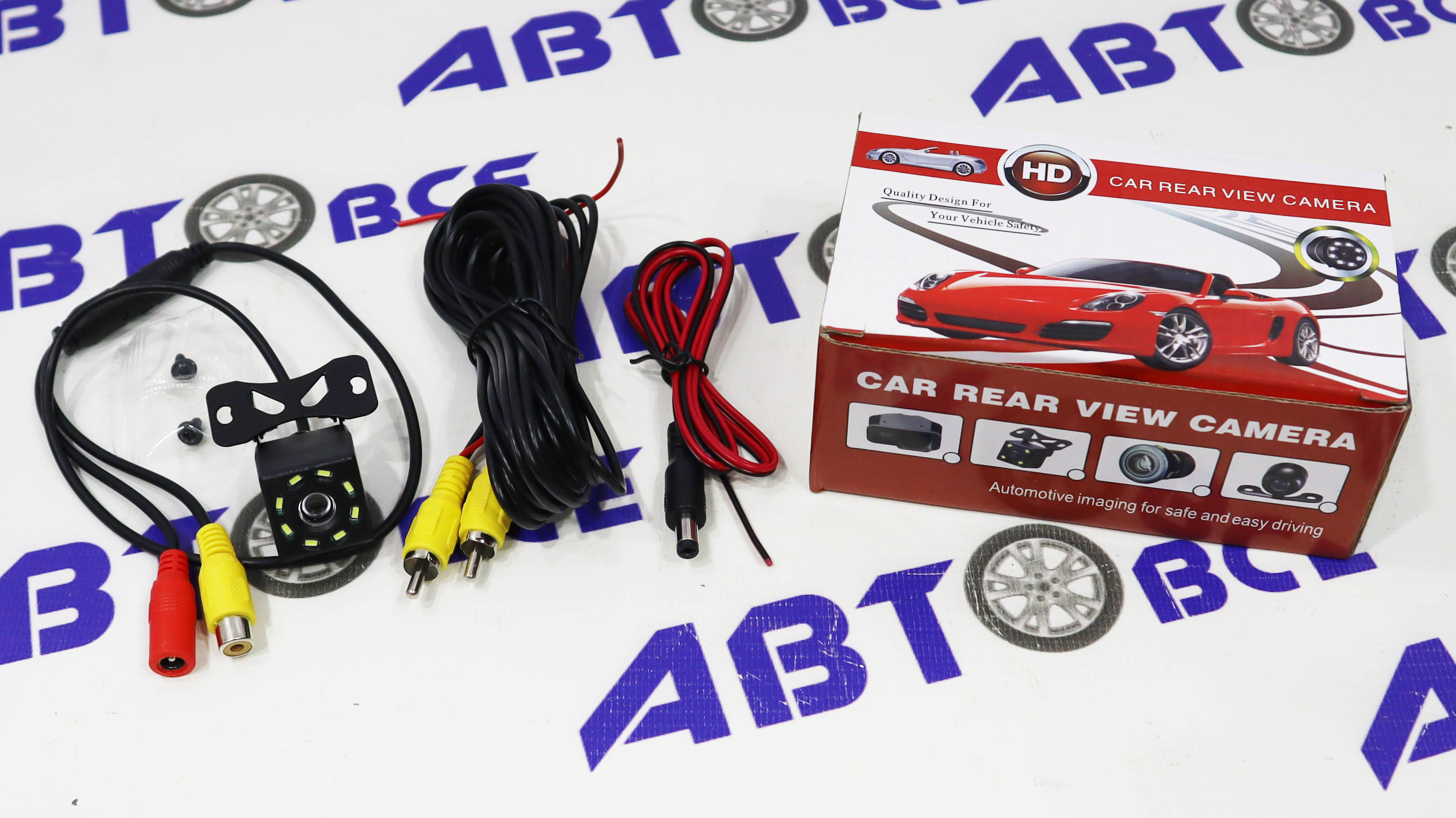 Камера заднего вида (парковочная) универсальная квадратная, с подсветкой 8 диодов №7 Неизвестный